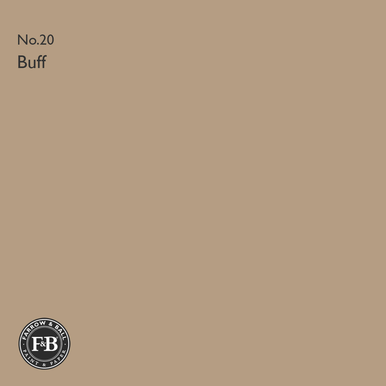 Farrow & Ball Buff No.20 Estate Emulsion paint colour sample