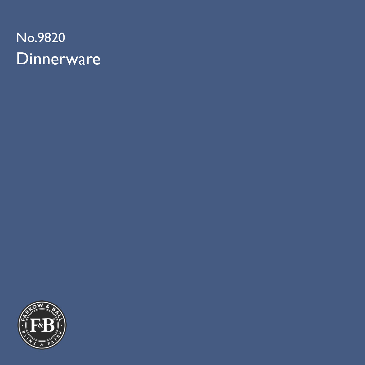 Farrow & Ball Dinnerware No.9820 Estate Emulsion paint colour sample