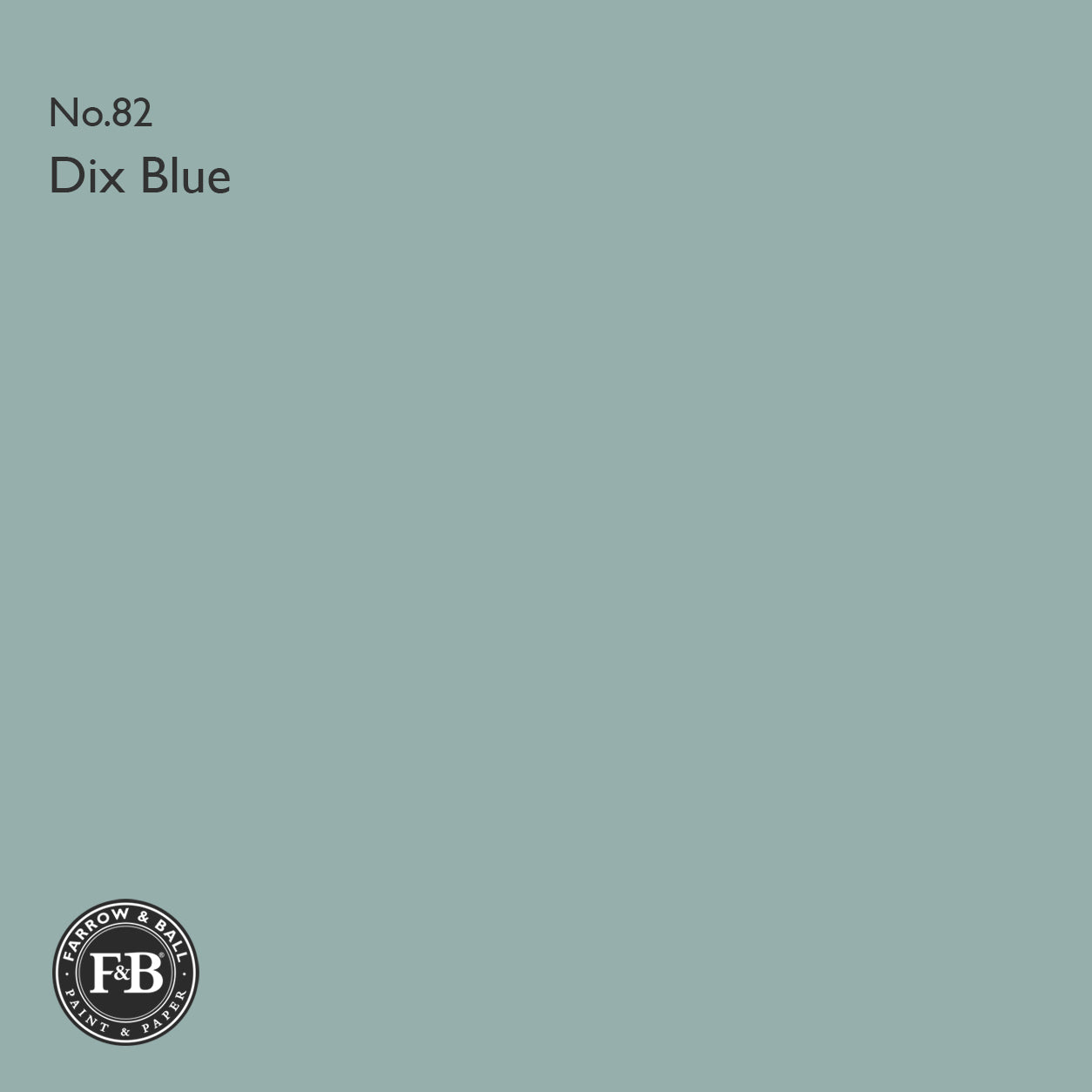 Farrow & Ball Dix Blue No.82 paint colour swatch