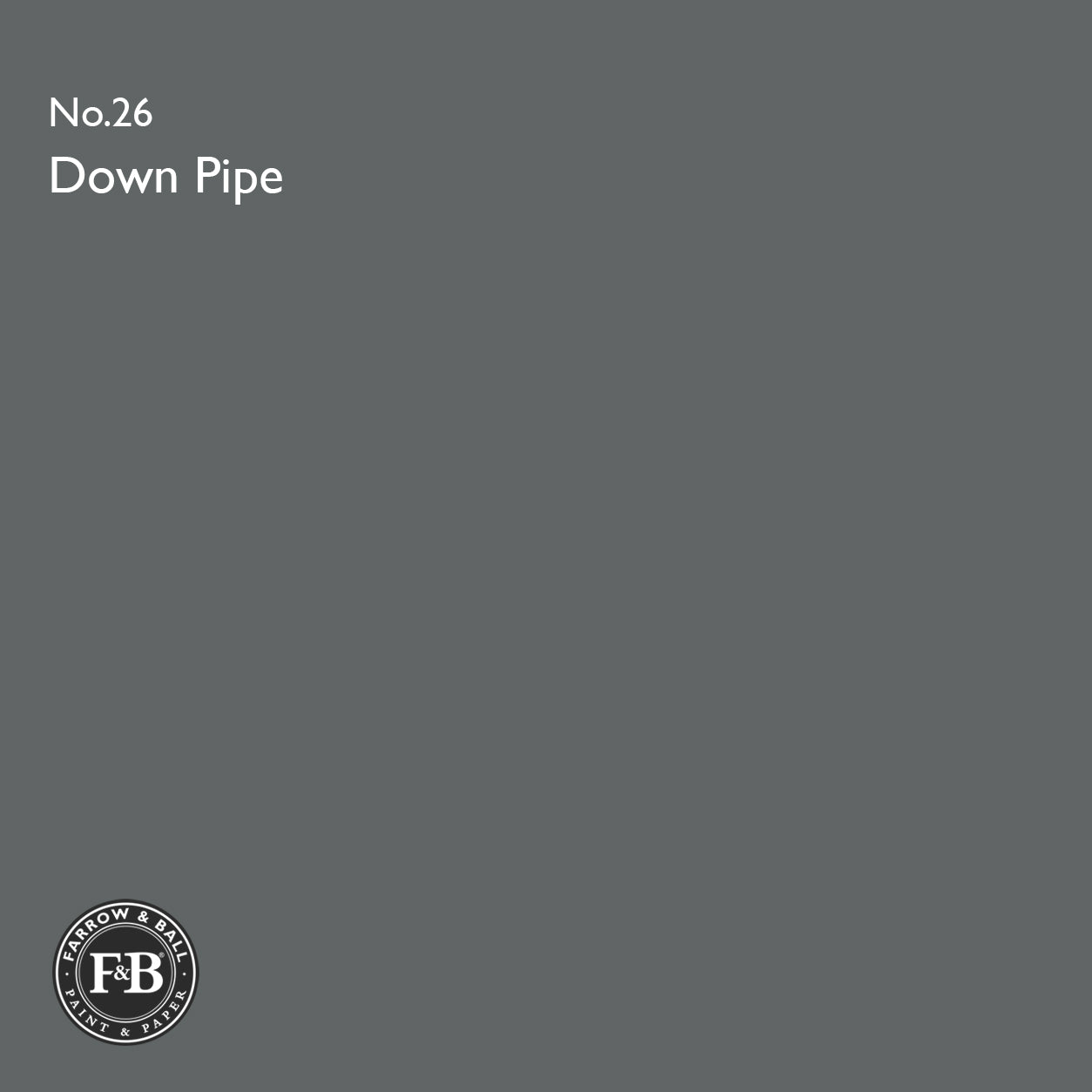 Farrow & Ball Down Pipe No.26 paint colour swatch