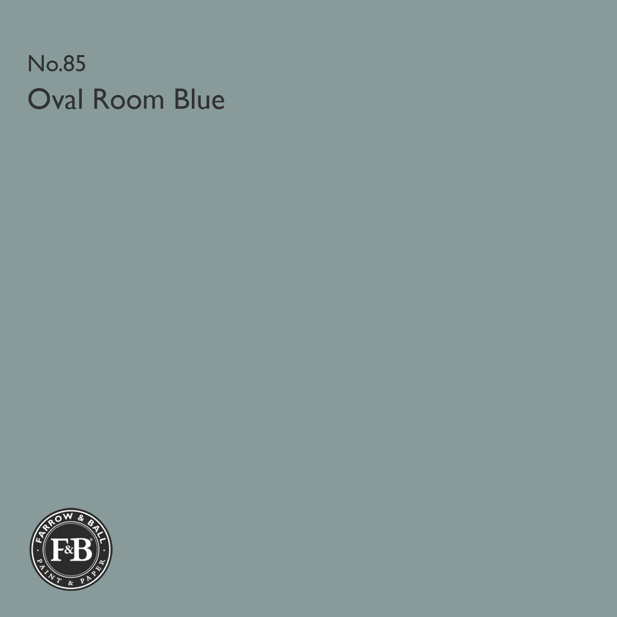 Farrow & Ball Oval Room Blue No.85 paint swatch