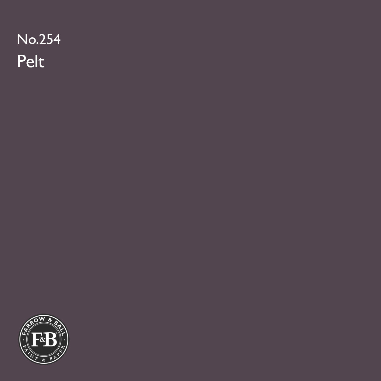 Farrow & Ball Pelt No.254 Estate Emulsion paint colour sample
