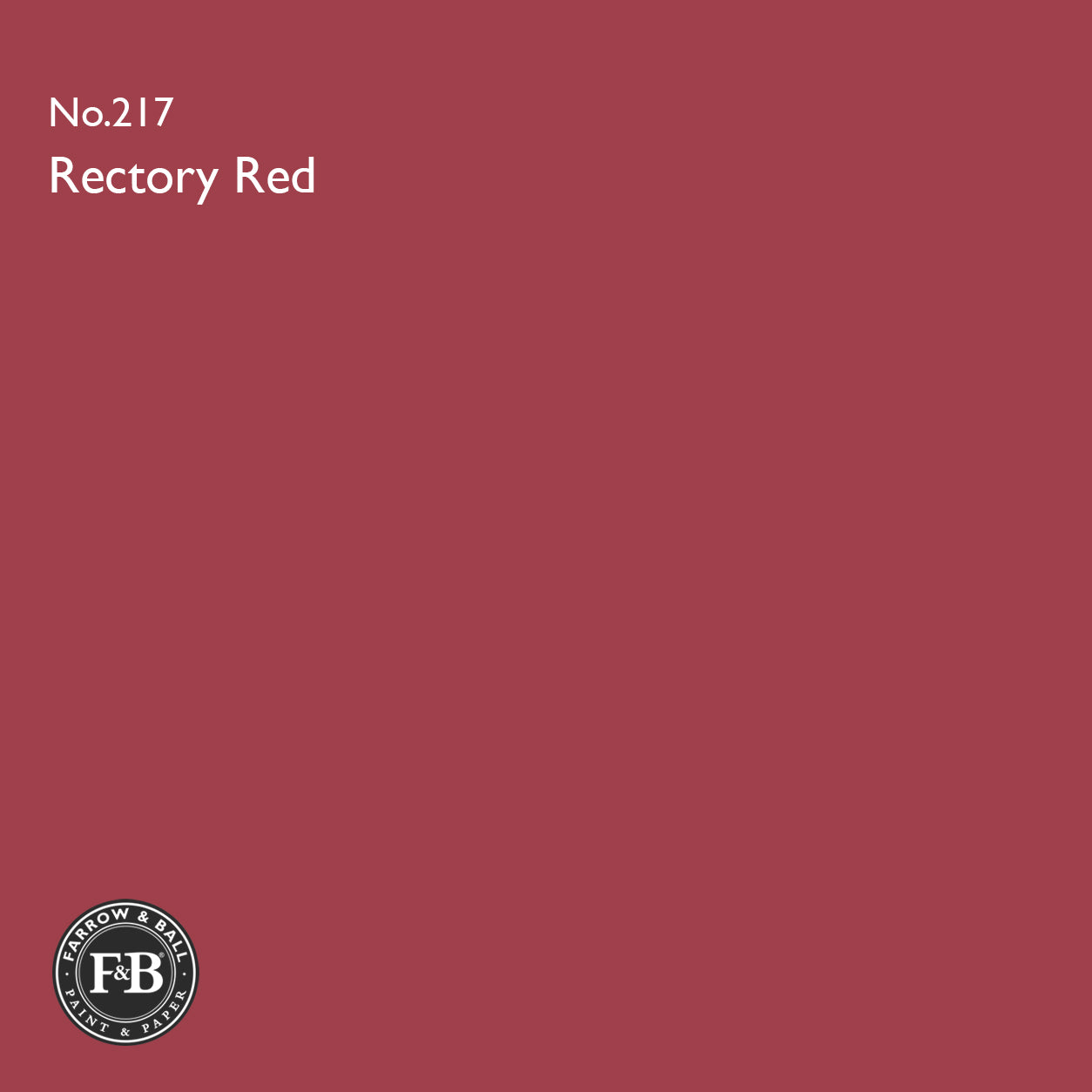 Farrow & Ball Rectory Red No.217 Estate Emulsion paint colour sample