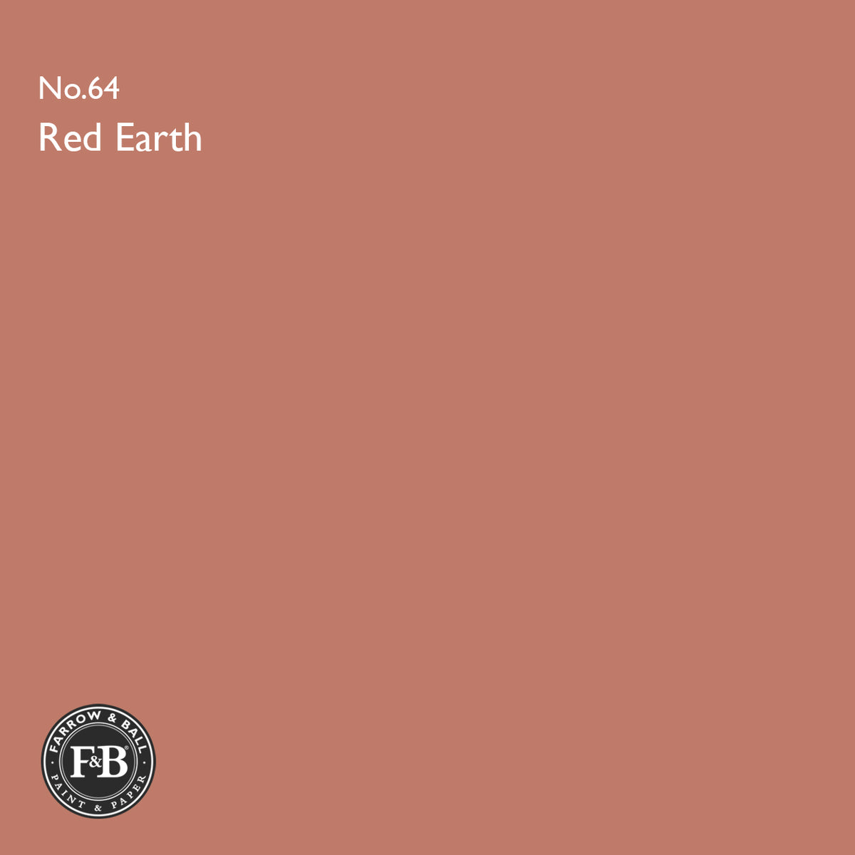 Farrow & Ball Red Earth No.64 paint swatch