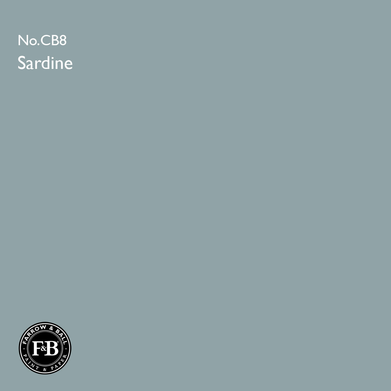 Farrow & Ball Sardine No.CB8 Estate Emulsion paint colour sample