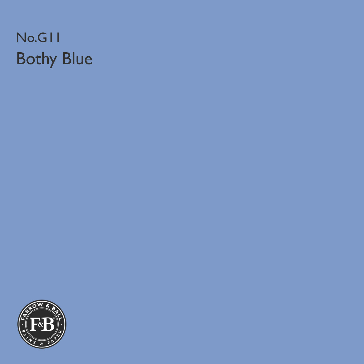 Farrow & Ball Bothy Blue No.G11 Estate Emulsion paint colour sample