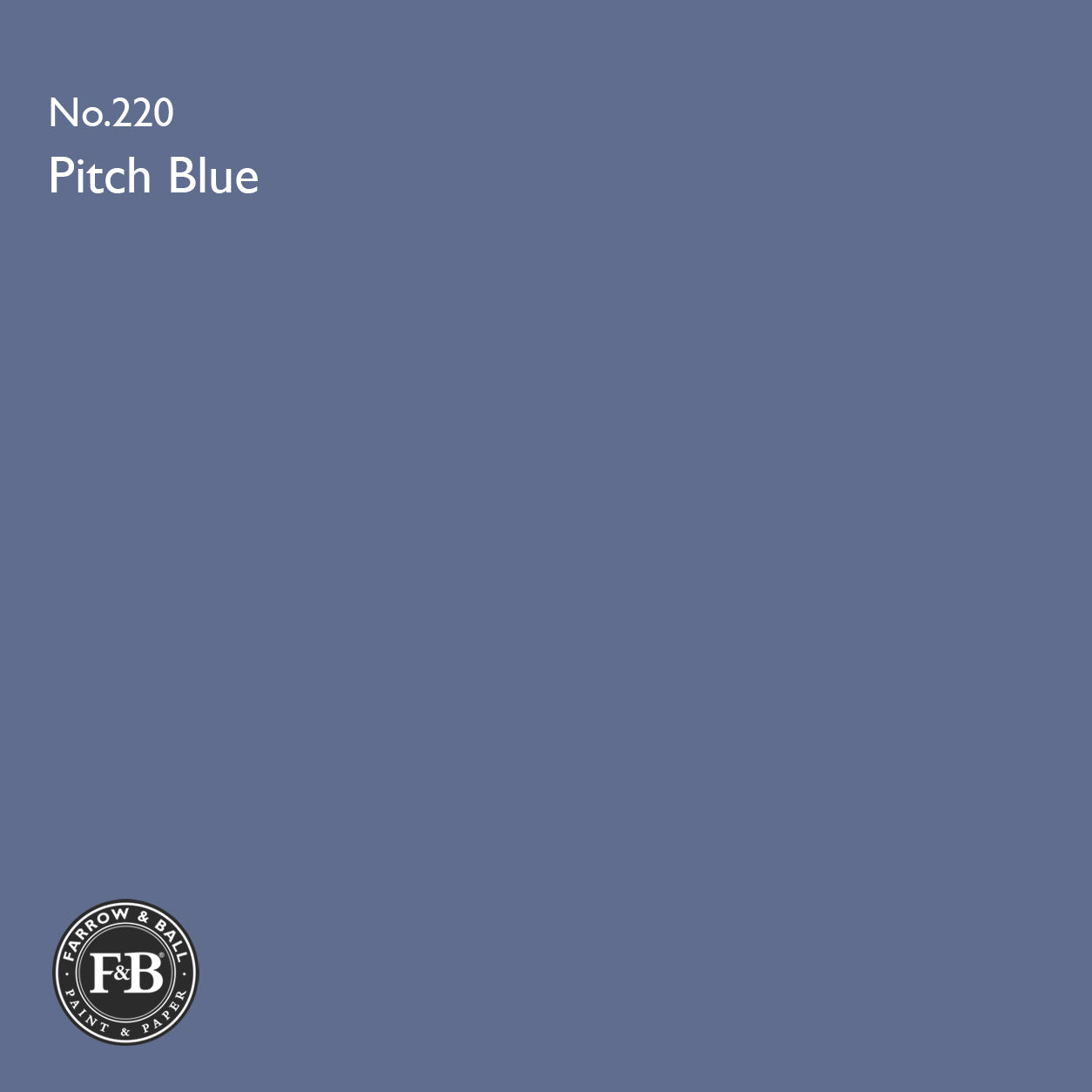 Farrow & Ball Pitch Blue No.220 Estate Emulsion paint colour sample