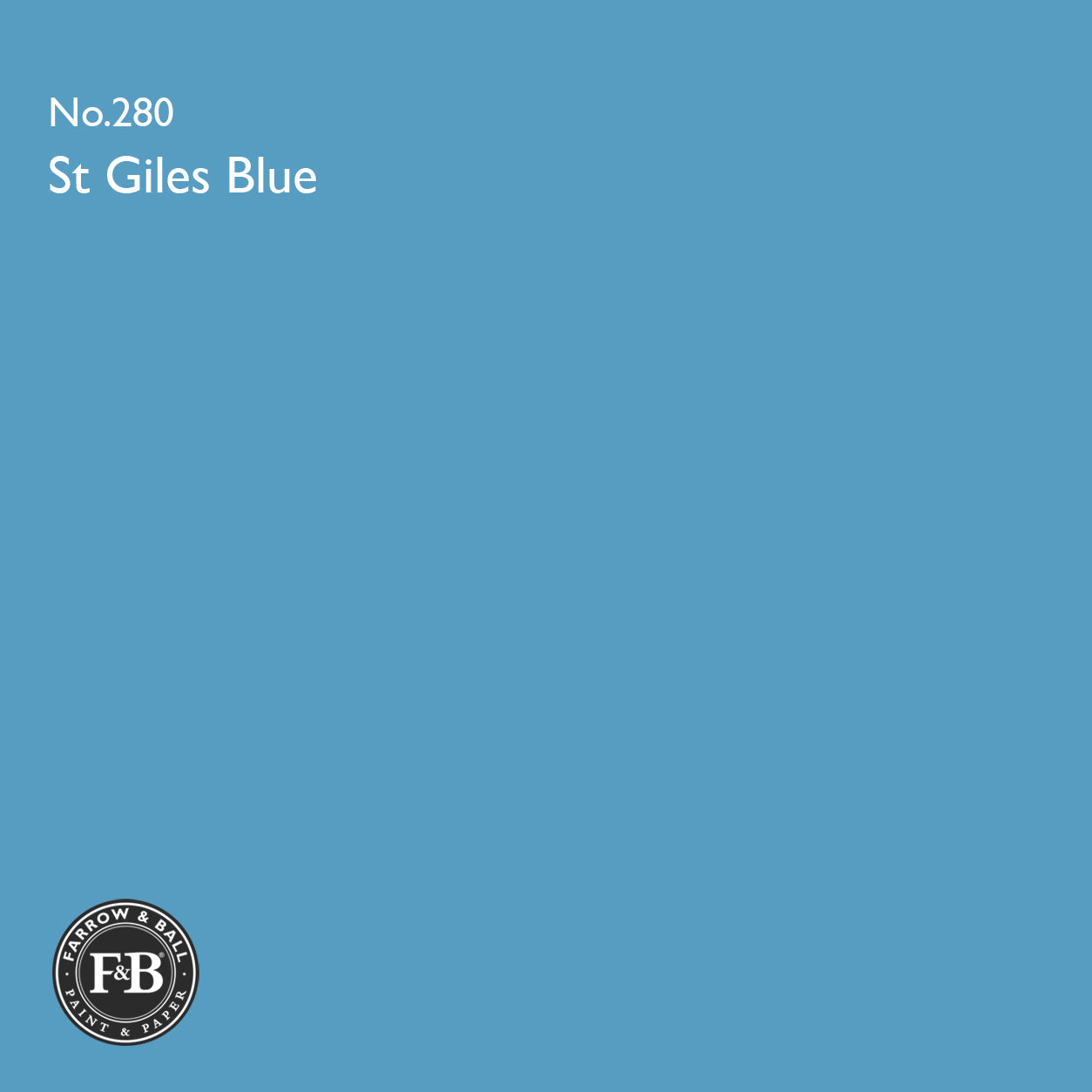 Farrow & Ball St Giles Blue No.280 Estate Emulsion paint colour sample