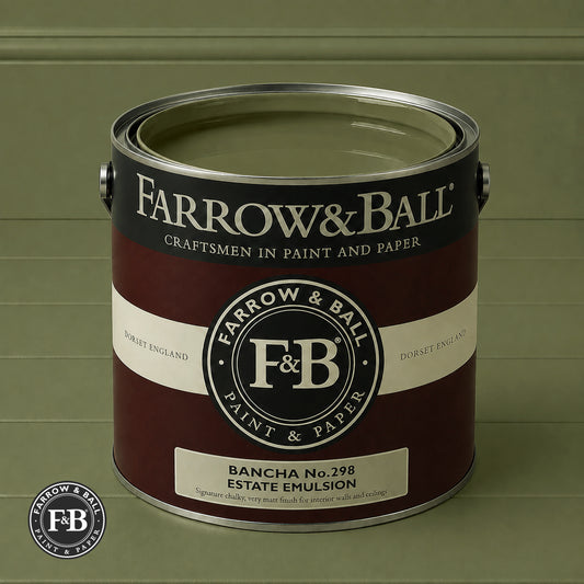 Farrow & Ball Bancha No.298 paint colour in open paint tin