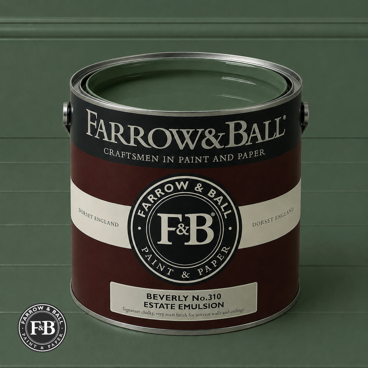 Farrow & Ball Beverly No.310 paint colour in open paint tin