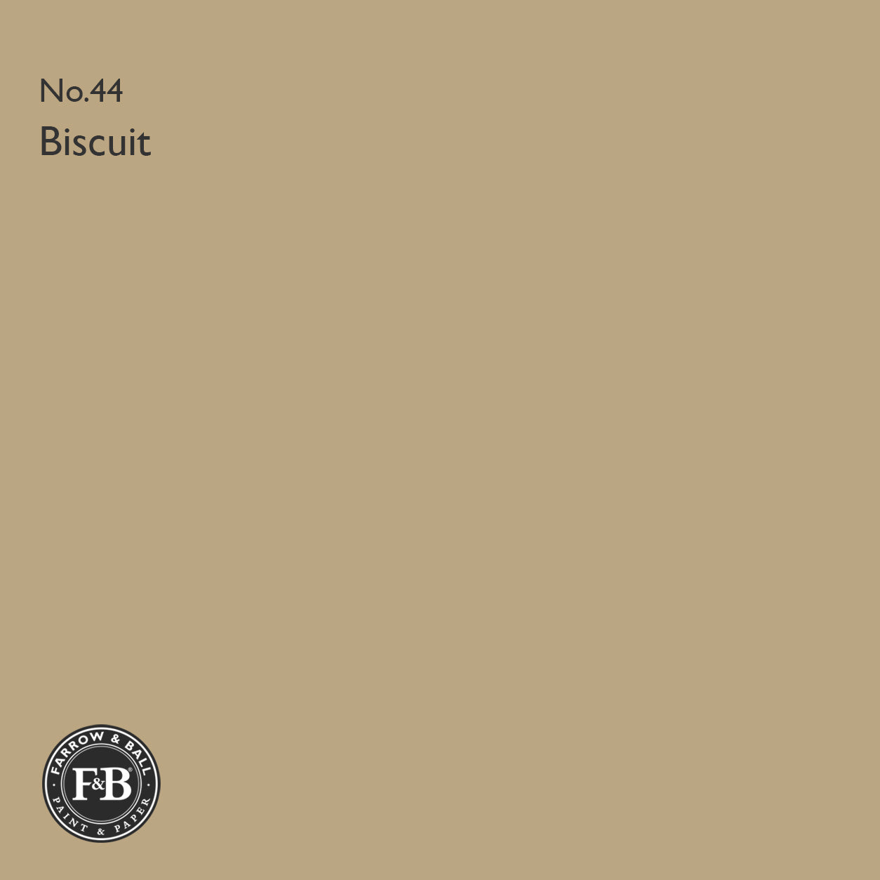 Farrow & Ball Biscuit No.44 Estate Emulsion paint colour sample