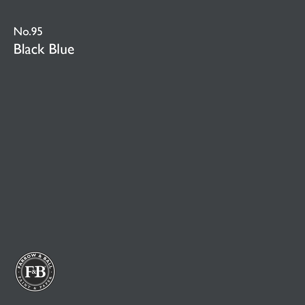 Farrow & Ball Black Blue No.95 Estate Emulsion paint colour sample
