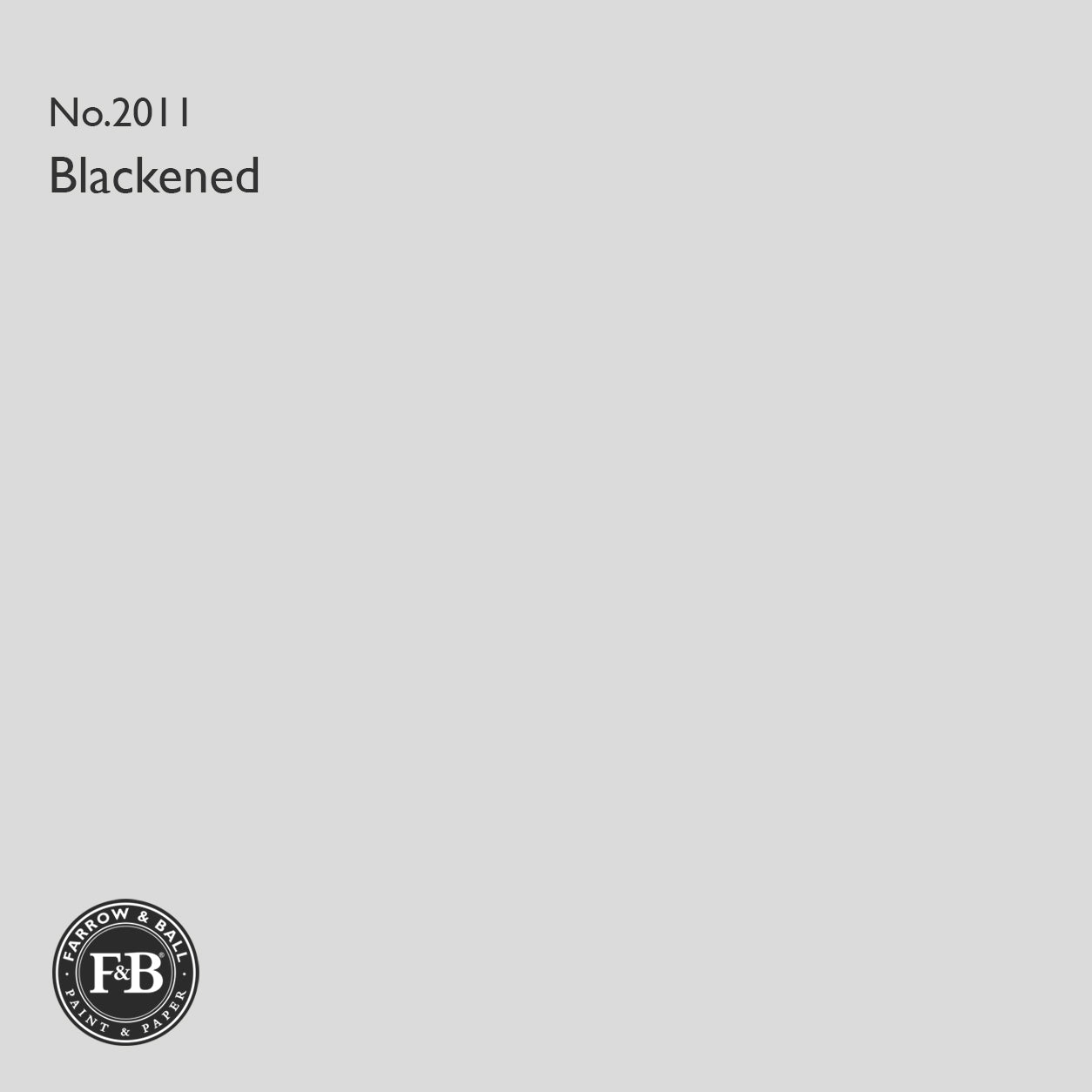 Farrow & Ball Blackened No.2011 paint swatch