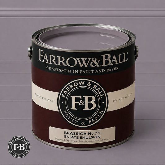 Farrow & Ball Brassica No.271 paint colour in open paint tin