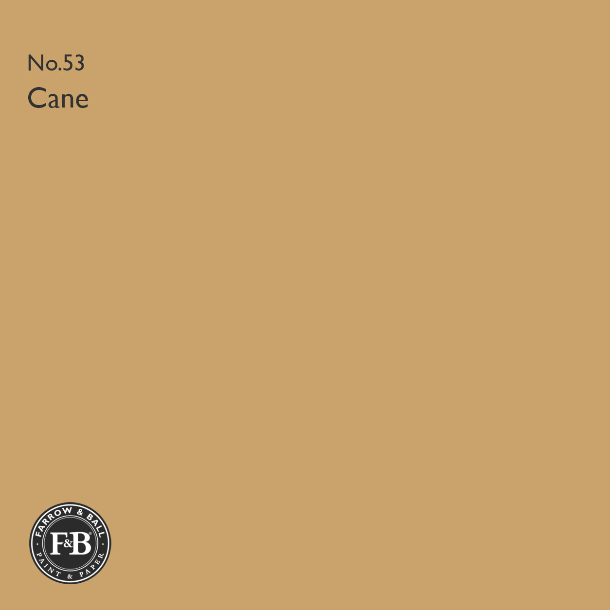 Farrow & Ball Cane No.53 paint colour swatch