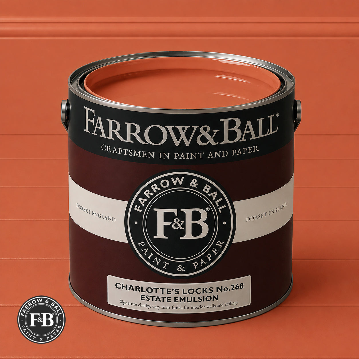 Farrow & Ball Charlotte's Locks No.268 paint colour in open paint tin
