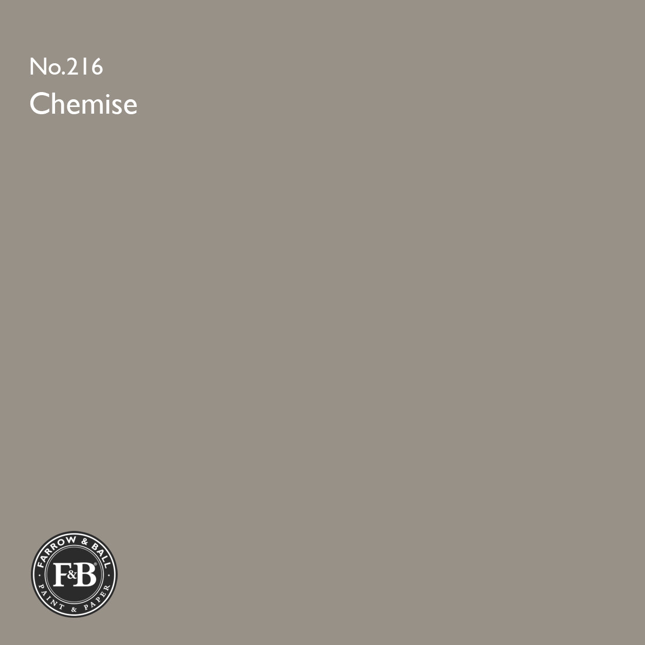 Farrow & Ball Chemise No.216 Estate Emulsion paint colour sample
