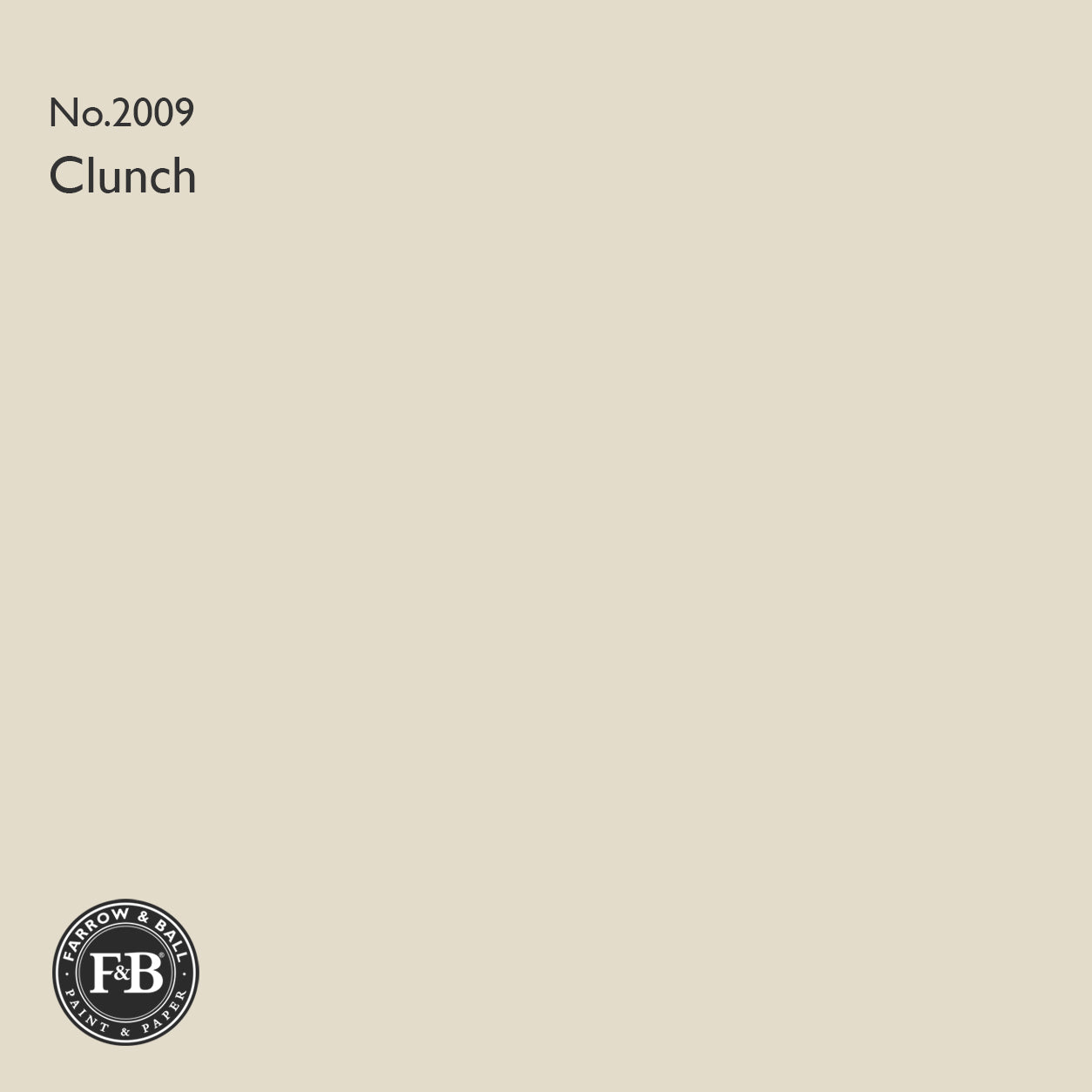 Farrow & Ball Clunch No.2009 Estate Emulsion paint colour sample