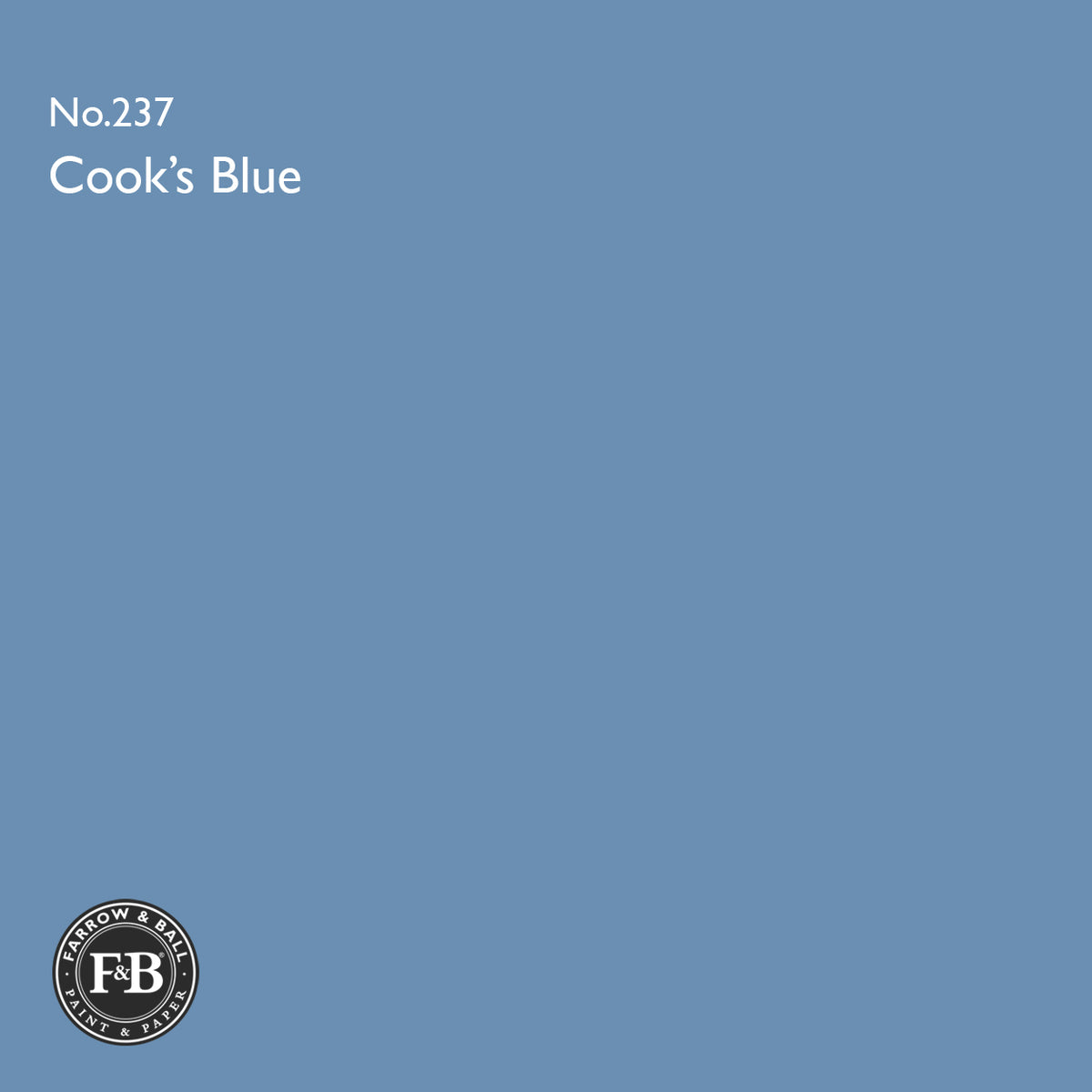 Farrow & Ball Cook's Blue No.237 paint colour swatch