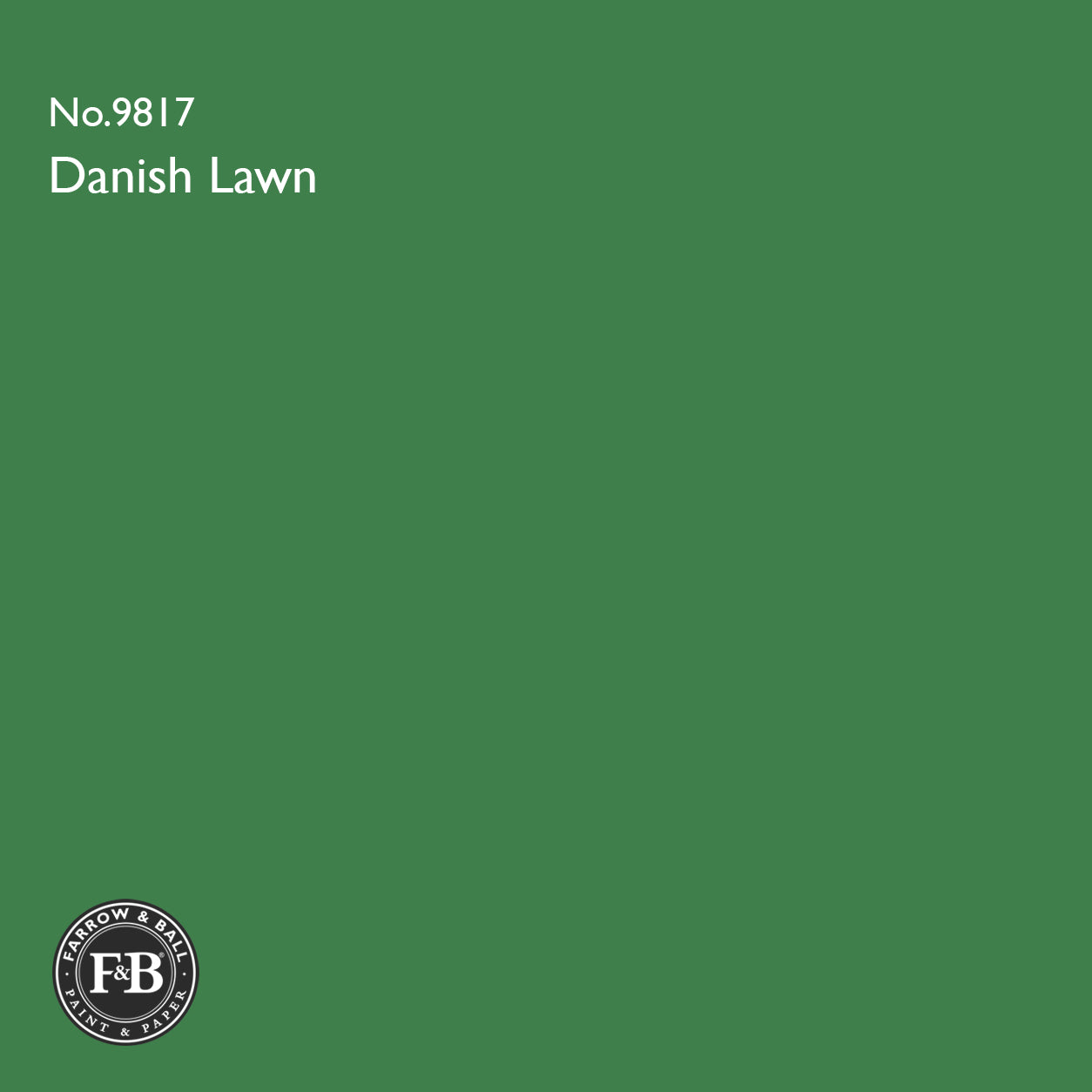 Farrow & Ball Danish Lawn No.9817 Estate Emulsion paint colour sample