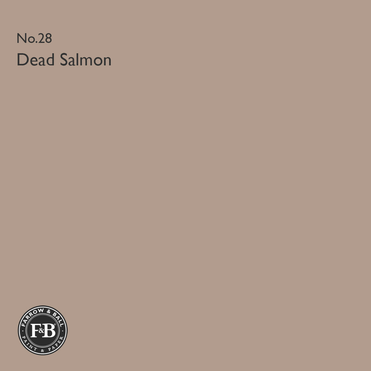 Farrow & Ball Dead Salmon No.28 paint colour swatch