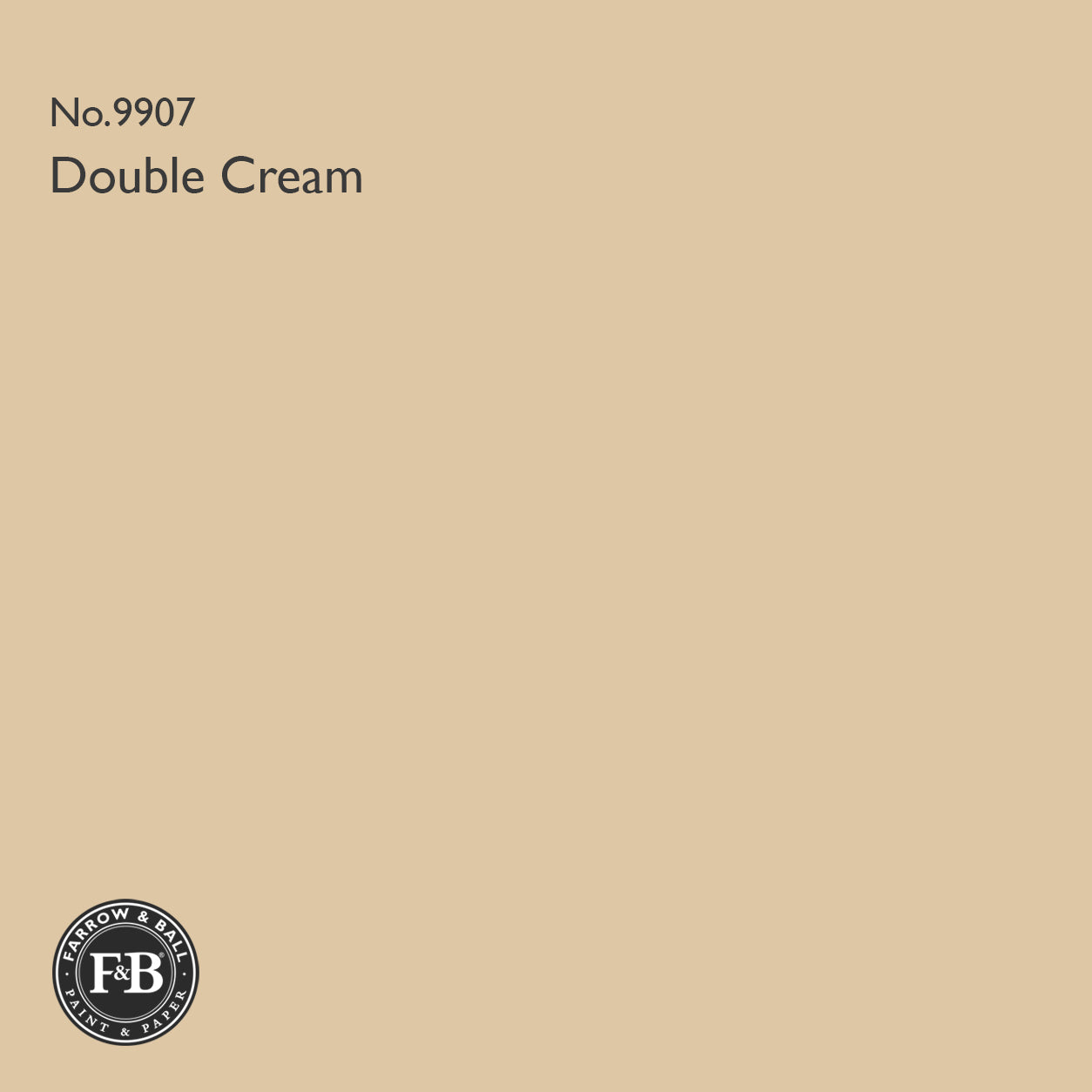 Farrow & Ball Double Cream No.9907 Estate Emulsion paint colour sample