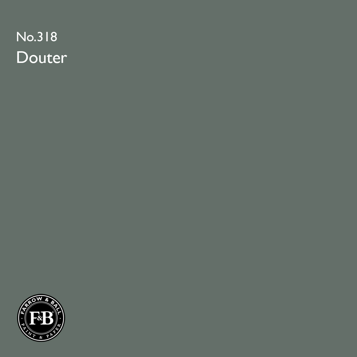 Farrow & Ball Douter No.318 Estate Emulsion paint colour sample