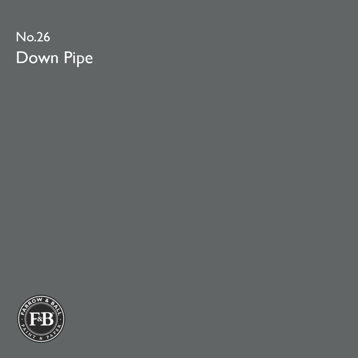 Farrow & Ball Down Pipe No.26 paint colour swatch