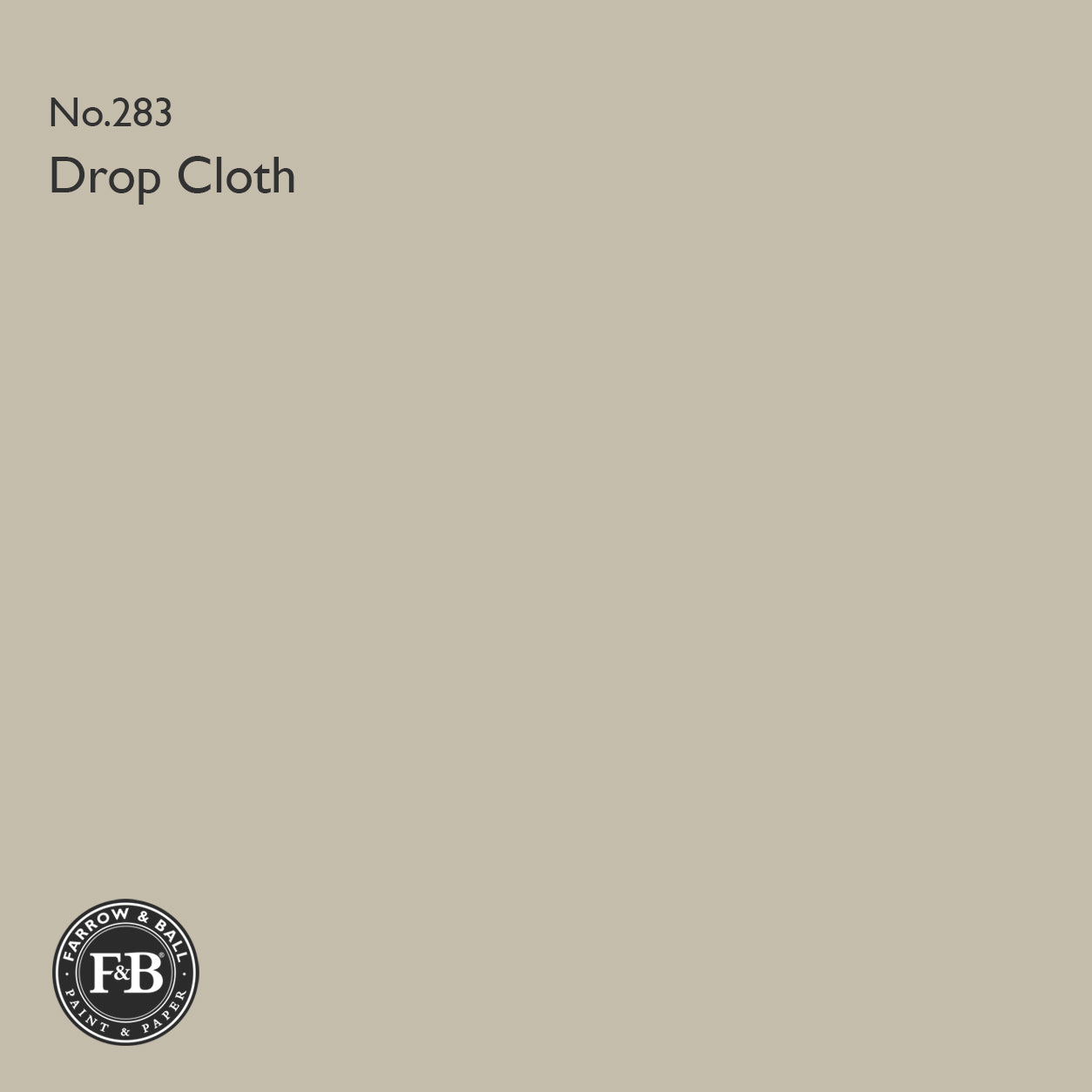 Farrow & Ball Drop Cloth No.283 paint colour swatch
