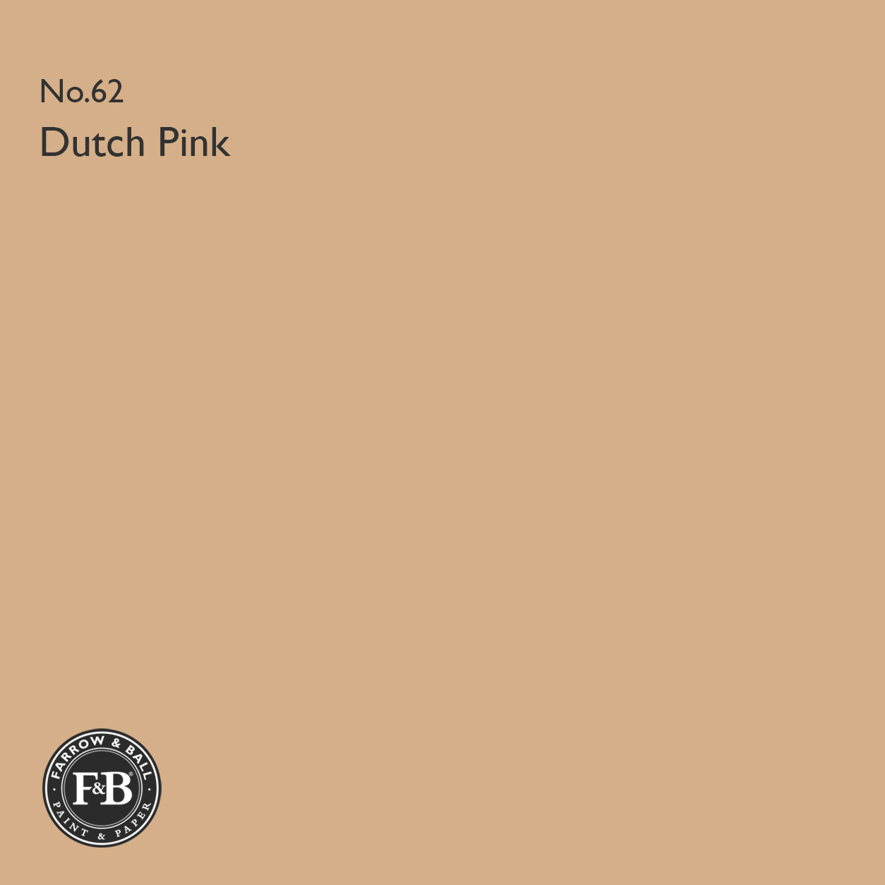 Farrow & Ball Dutch Pink No.62 Estate Emulsion paint colour sample