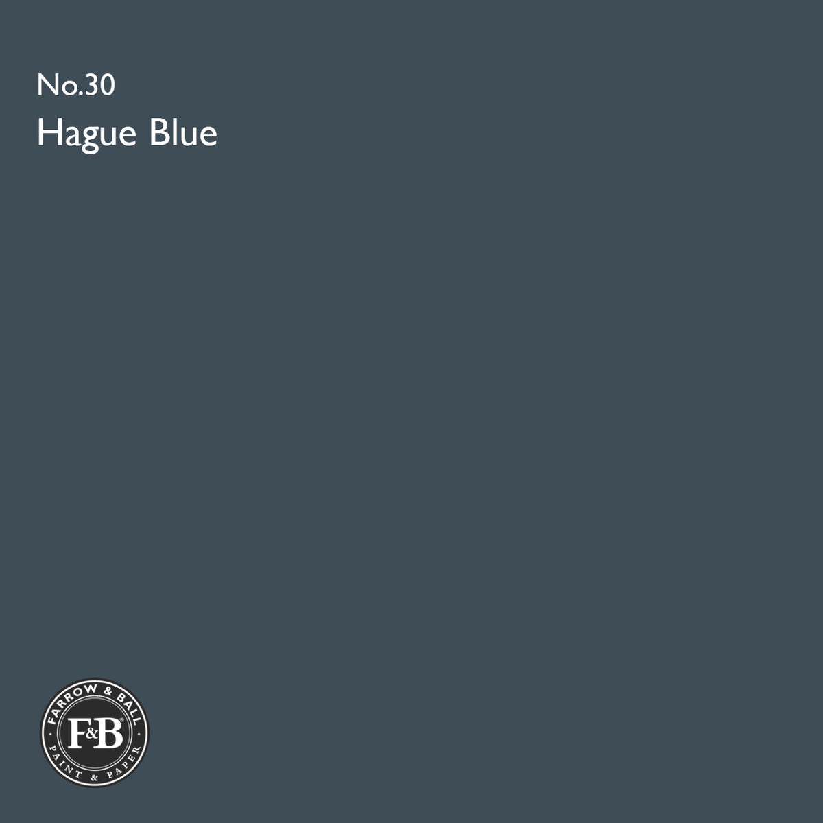 Farrow & Ball Hague Blue No.30 paint colour swatch