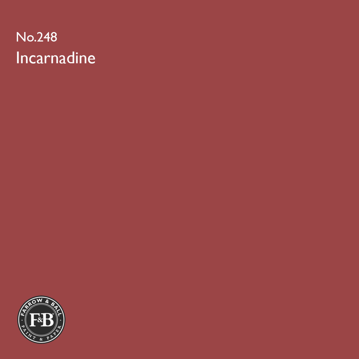 Farrow & Ball Incarnadine No.248 paint colour swatch