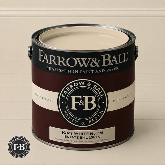 Farrow & Ball Joa's White No.226 paint colour in open paint tin