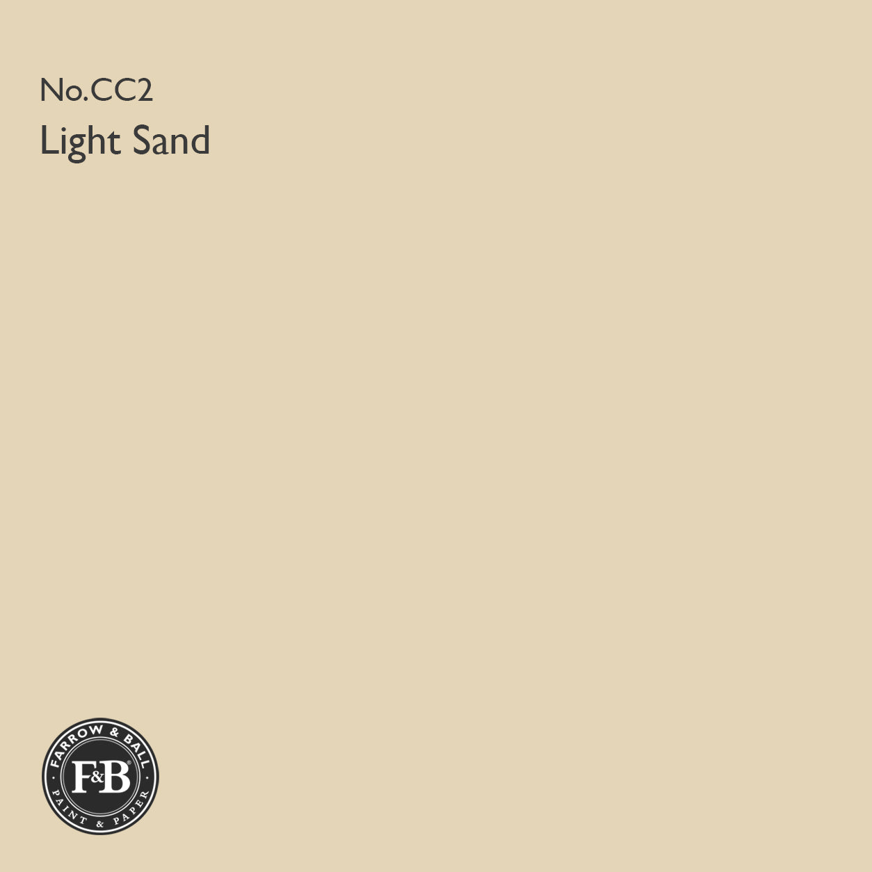 Farrow & Ball Light Sand No.CC2 Estate Emulsion paint colour sample
