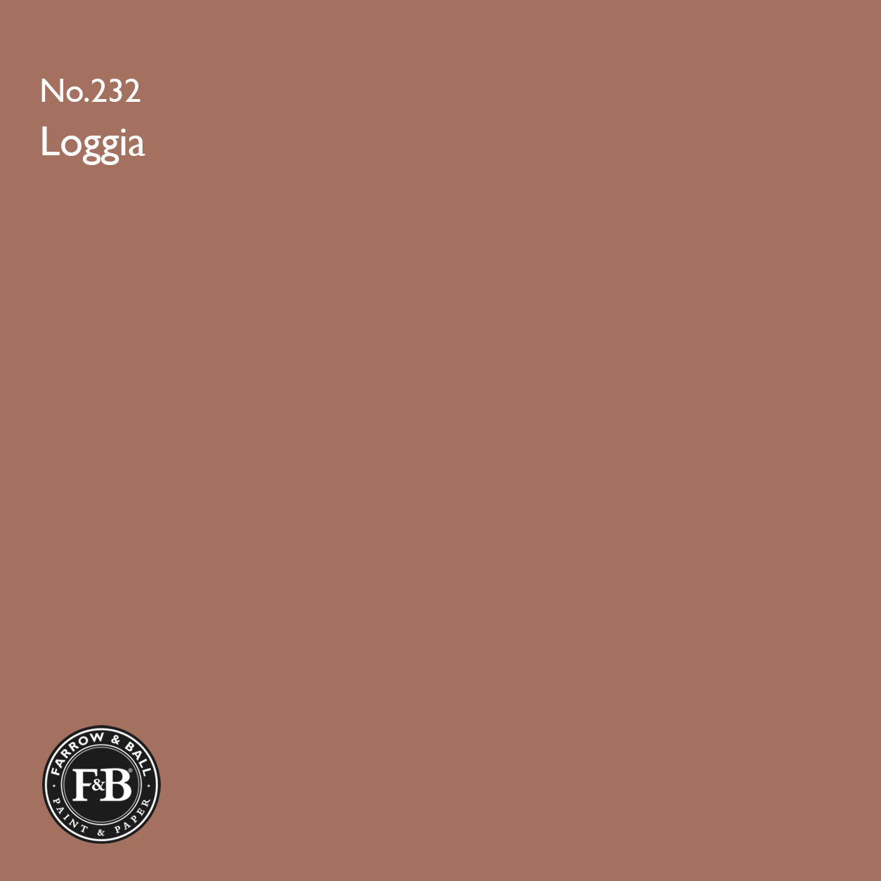 Farrow & Ball Loggia No.232 Estate Emulsion paint colour sample