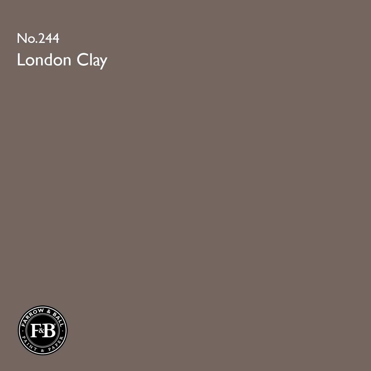 Farrow & Ball London Clay No.244Estate Emulsion paint colour sample