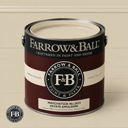 Farrow & Ball Matchstick No.2013 paint colour in open paint tin