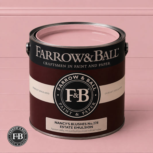 Farrow & Ball Nancy's Blushes No.278 paint colour in open paint tin