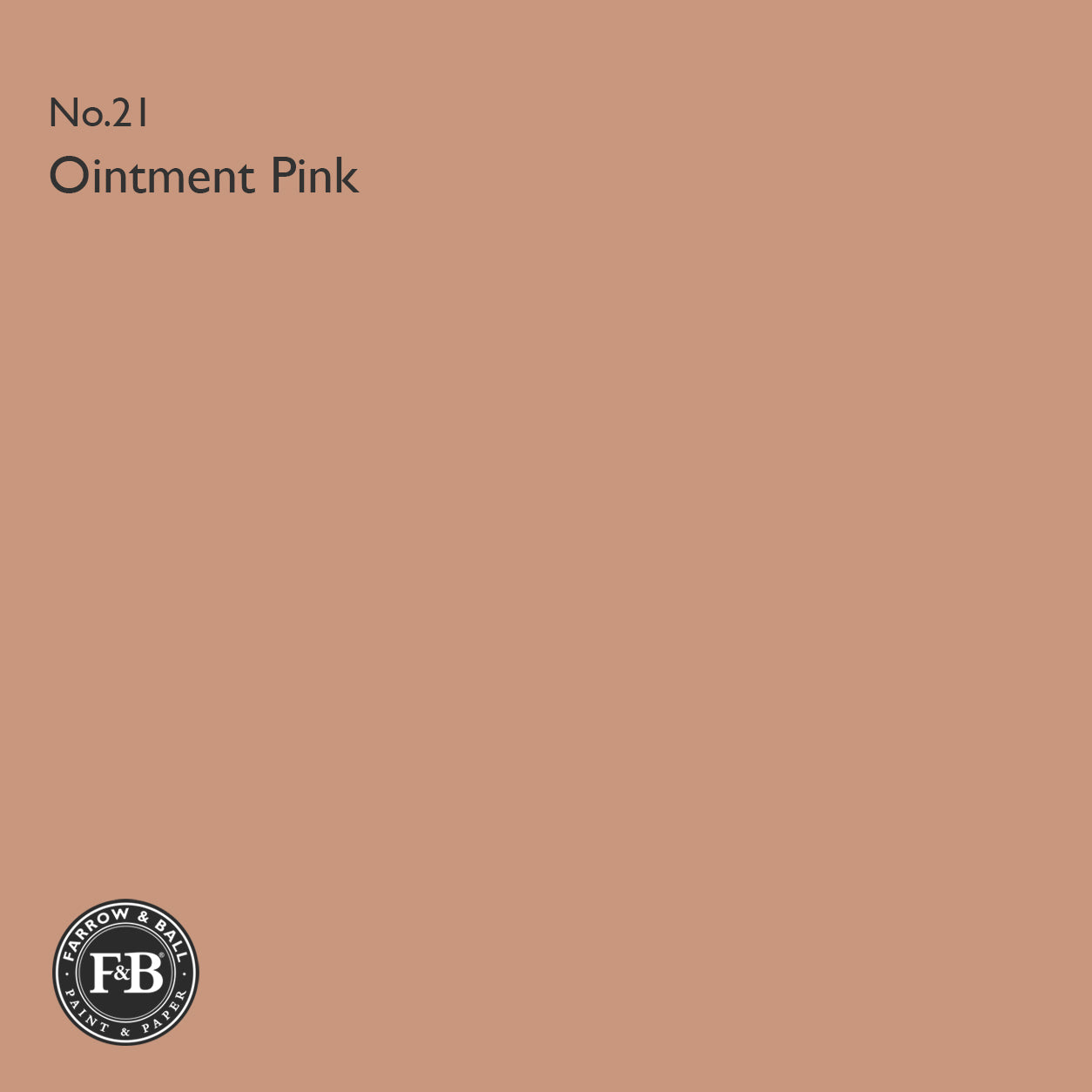Farrow & Ball Ointment Pink No.21 Estate Emulsion paint colour sample
