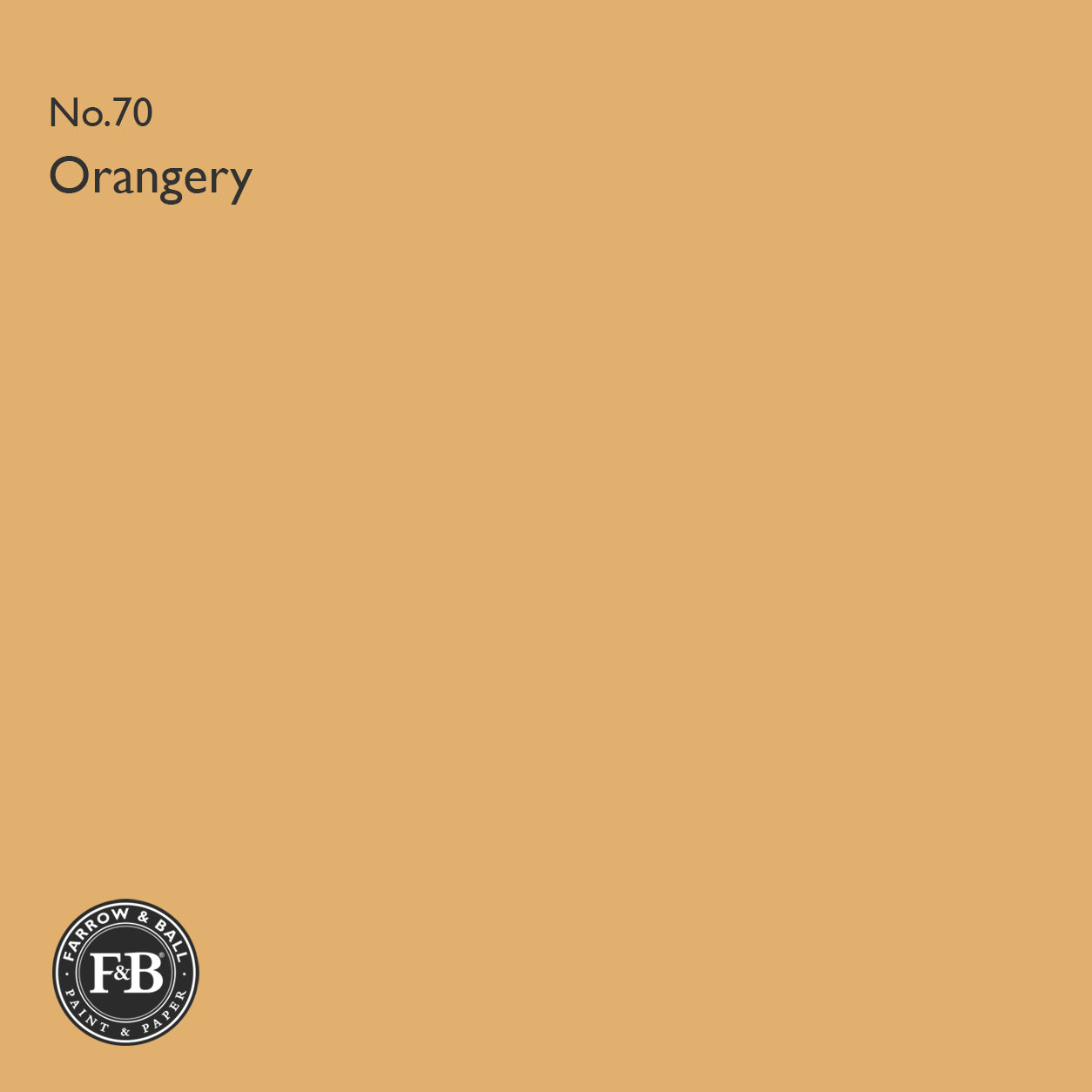 Farrow & Ball Orangery No.70 Estate Emulsion paint colour sample