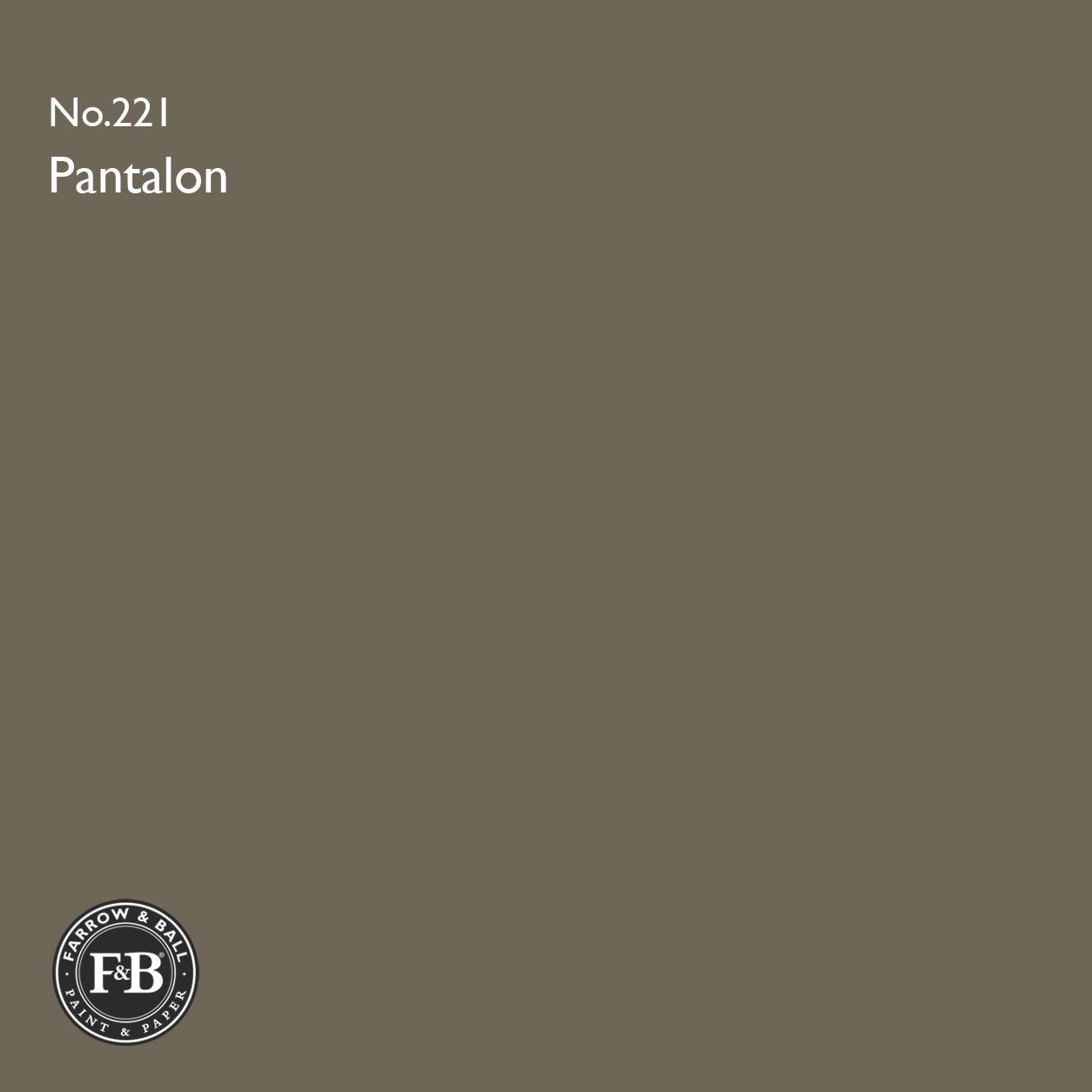 Farrow & Ball Pantalon No.221 Estate Emulsion paint colour sample