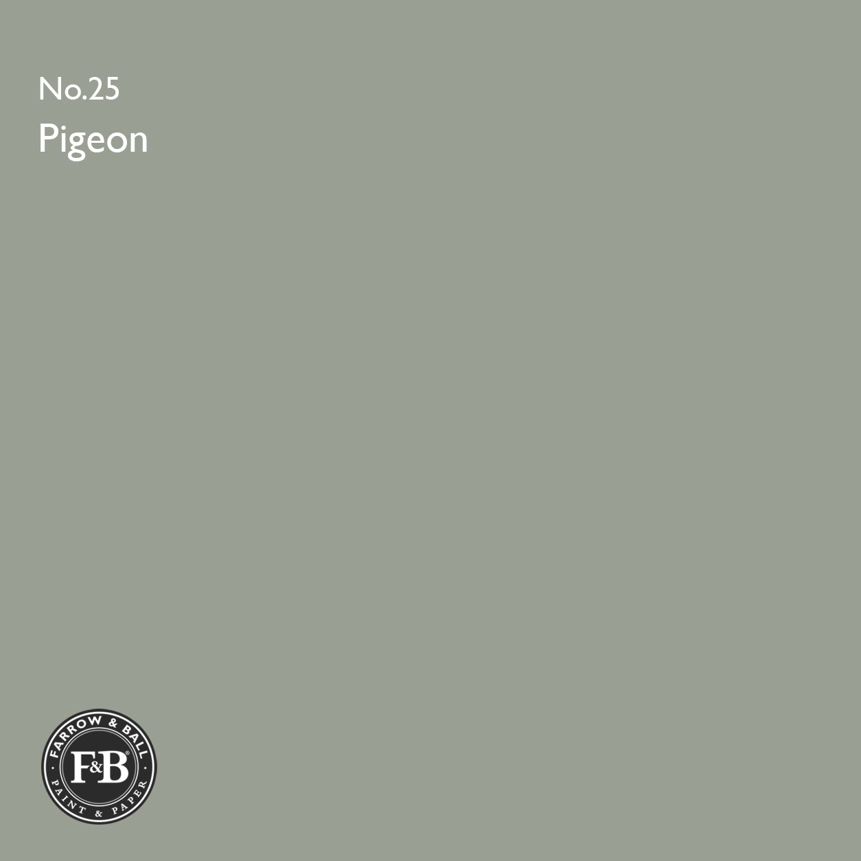 Farrow & Ball Pigeon No.25 paint colour swatch