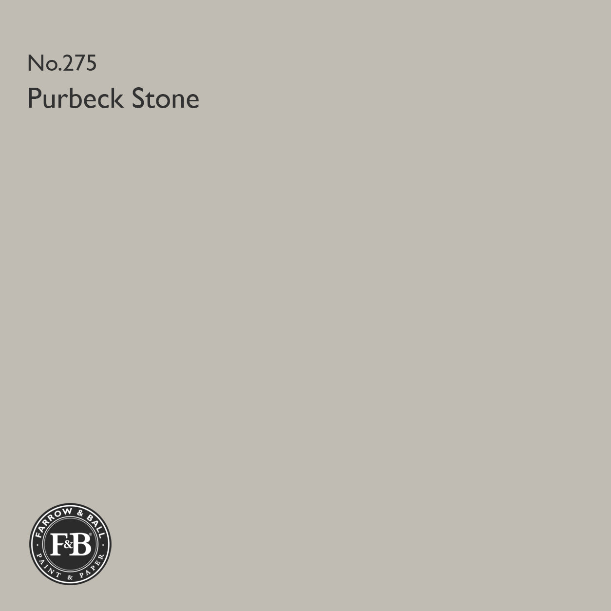 Farrow & Ball Purbeck Stone No.275 paint colour swatch