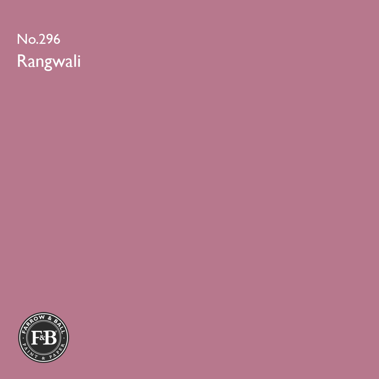 Farrow & Ball Rangwali No.296 Estate Emulsion paint colour sample