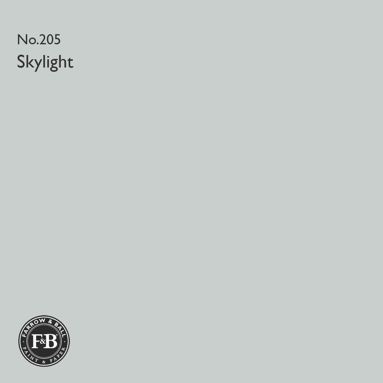 Farrow & Ball Skylight No.205 paint colour swatch
