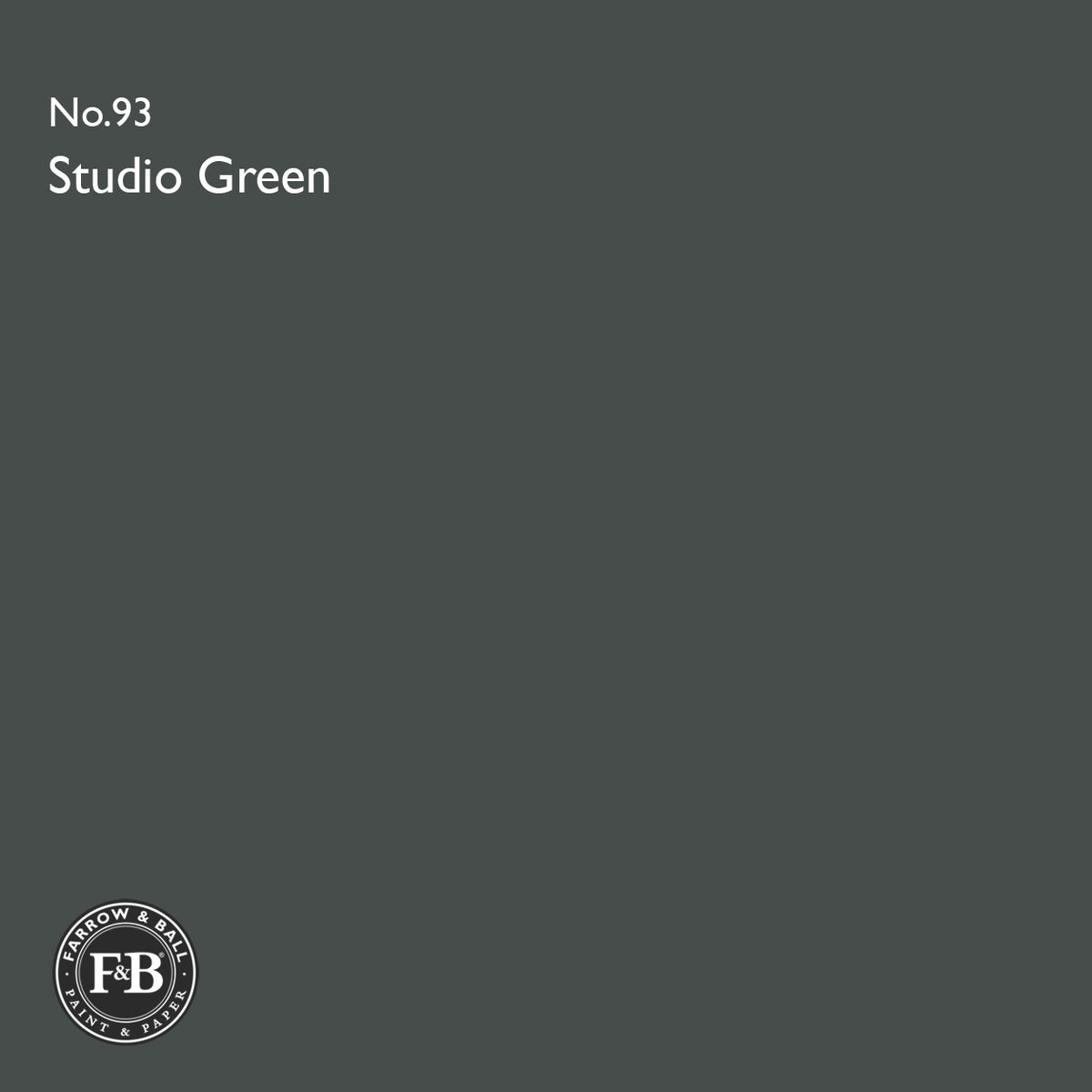 Farrow & Ball Studio Green No.93 paint colour swatch