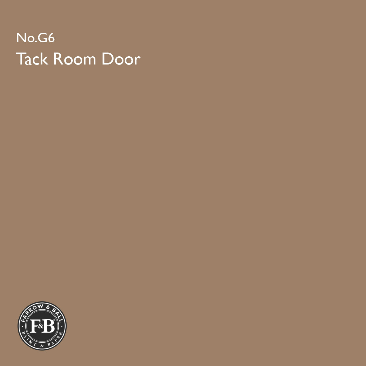 Farrow & Ball Tack Room Door No.G6 Estate Emulsion paint colour sample