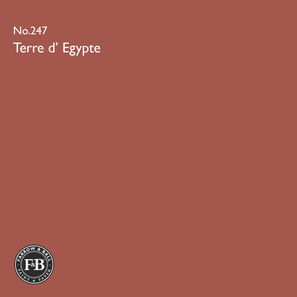 Farrow & Ball Terre D’ Egypte No.247 Estate Emulsion paint colour sample