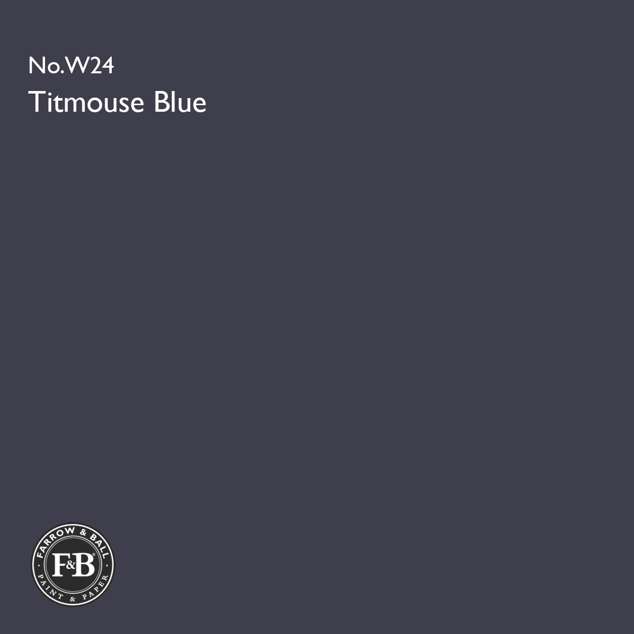 Farrow & Ball Powder Titmouse Blue No.W24 Estate Emulsion paint colour sample
