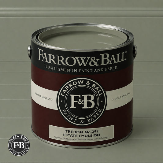 Farrow & Ball Treron No.292 paint colour in open paint tin
